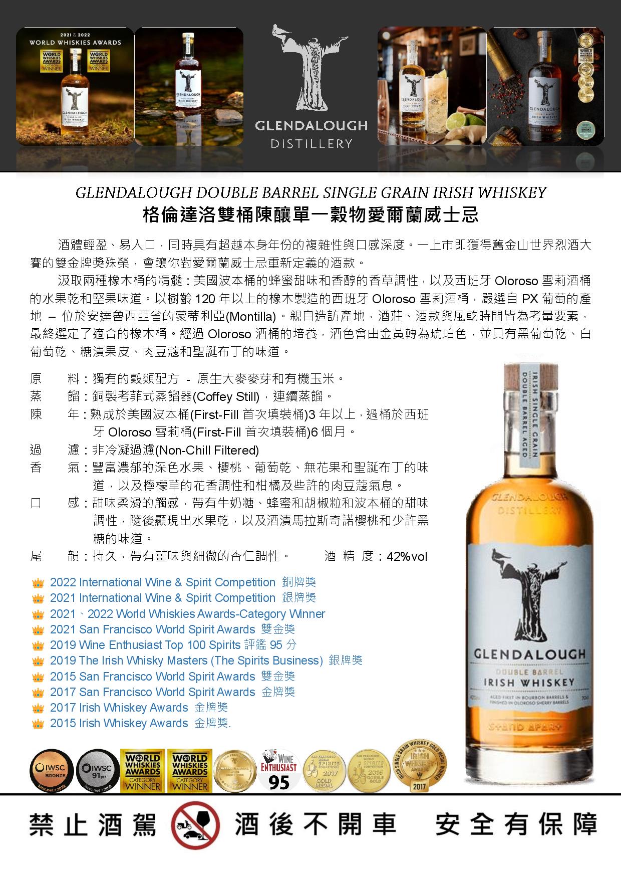 Glendalough DOUBLE BARREL 格倫達洛雙桶